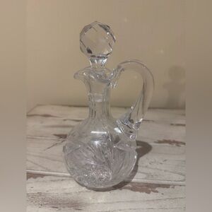 American Brilliant Cut Glass Cruet Small Decanter Deep Cut Crystal ABP